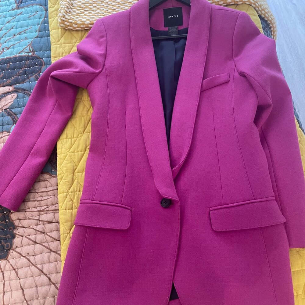Smythe Long Shawl Jacket Blazer Pink/Fuchsia